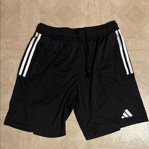 Adidas Men's Black and White Athletic Shorts